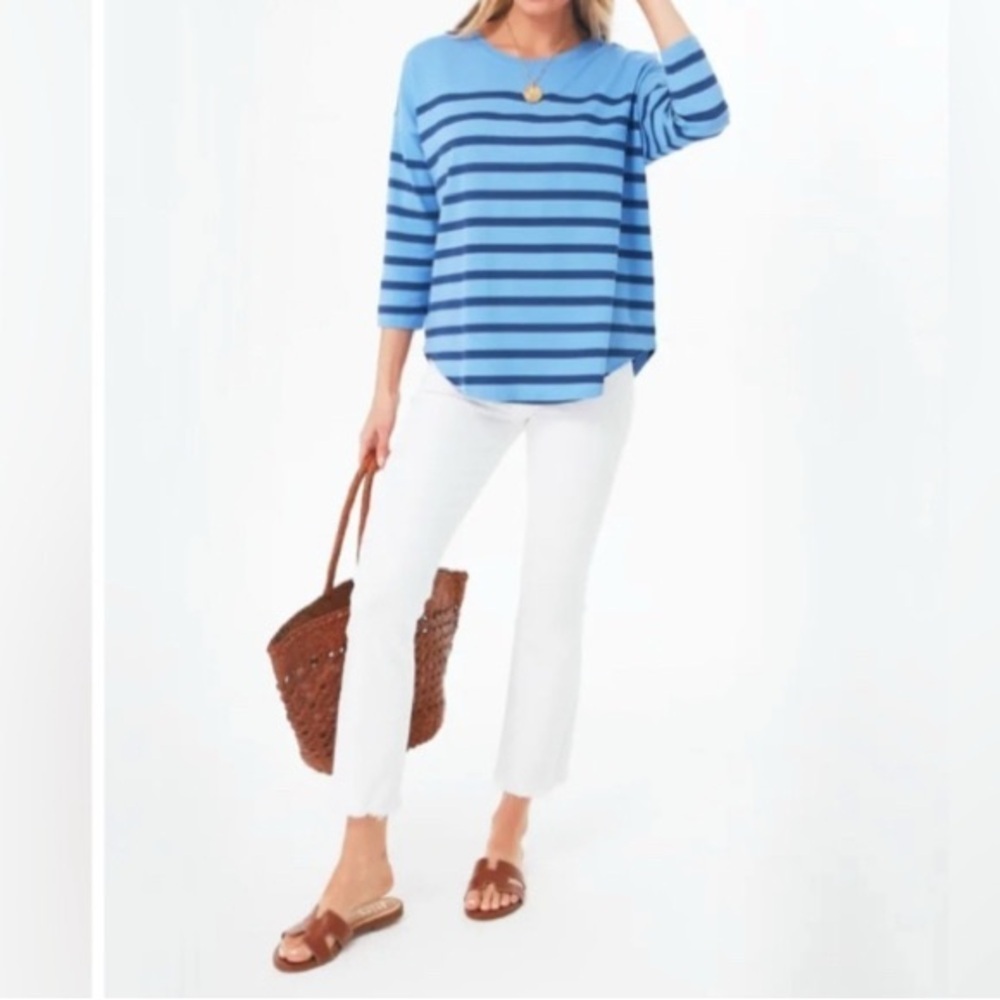 VINEYARD VINES NEWPORT BLUE STRIPED DELUXE TEE - SZ SMALL
